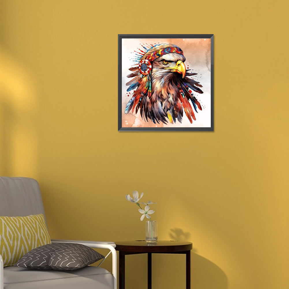 Indian Style Eagle - Full Round Drill Diamond Painting 30*30CM