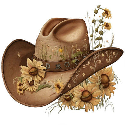 Western Cowboy Hat - Full Round Drill Diamond Painting 30*30CM