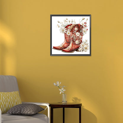 Western Cowboy Boots - Full Round Drill Diamond Painting 30*30CM