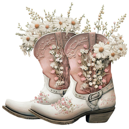 Western Cowboy Boots - Full Round Drill Diamond Painting 30*30CM