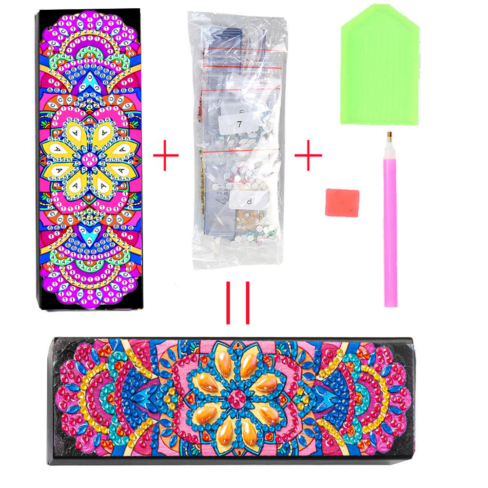 DIY Diamond Painting Eyeglass Case Mandala Flowers Sunglasses Cases Storage Case