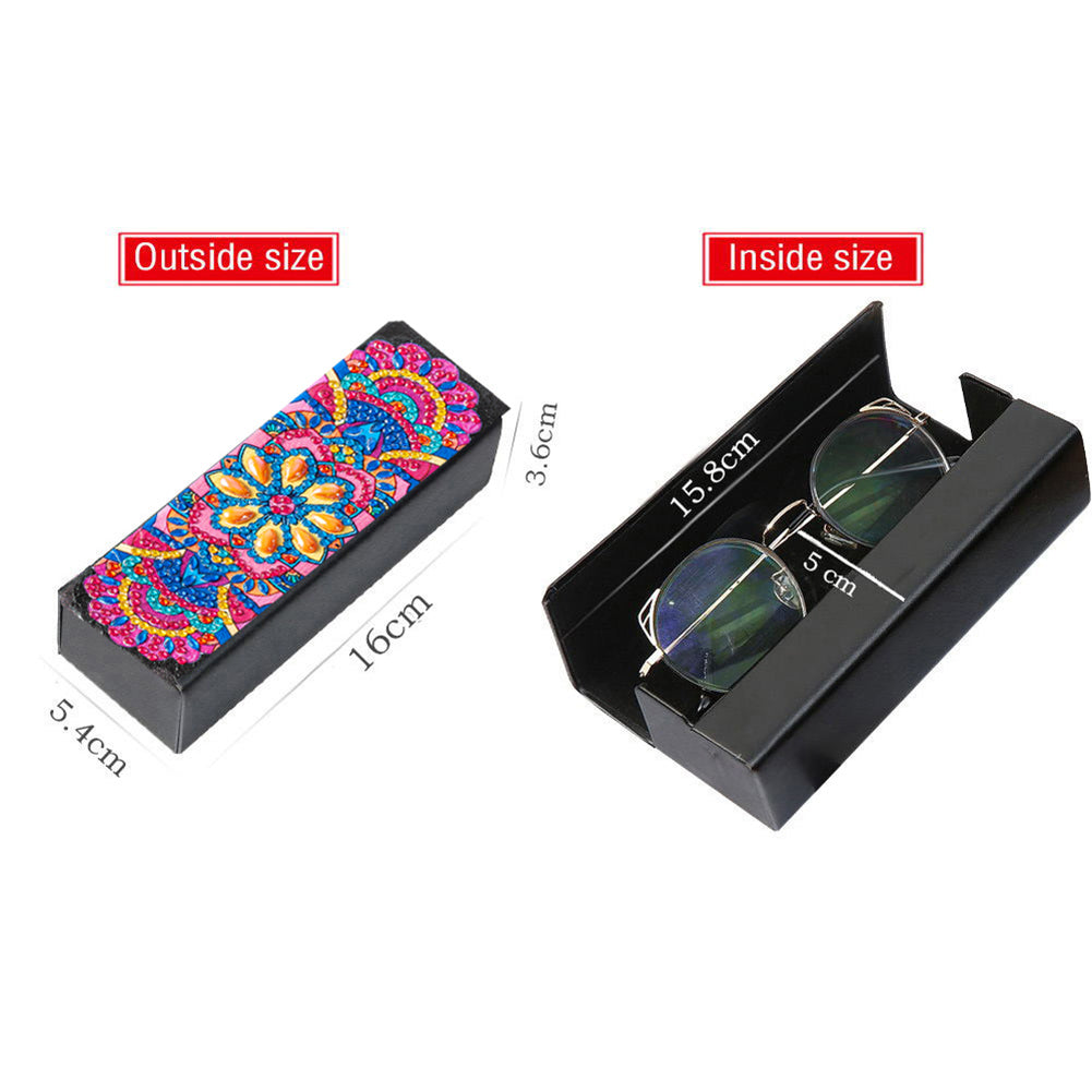 DIY Diamond Painting Eyeglass Case Mandala Flowers Sunglasses Cases Storage Case