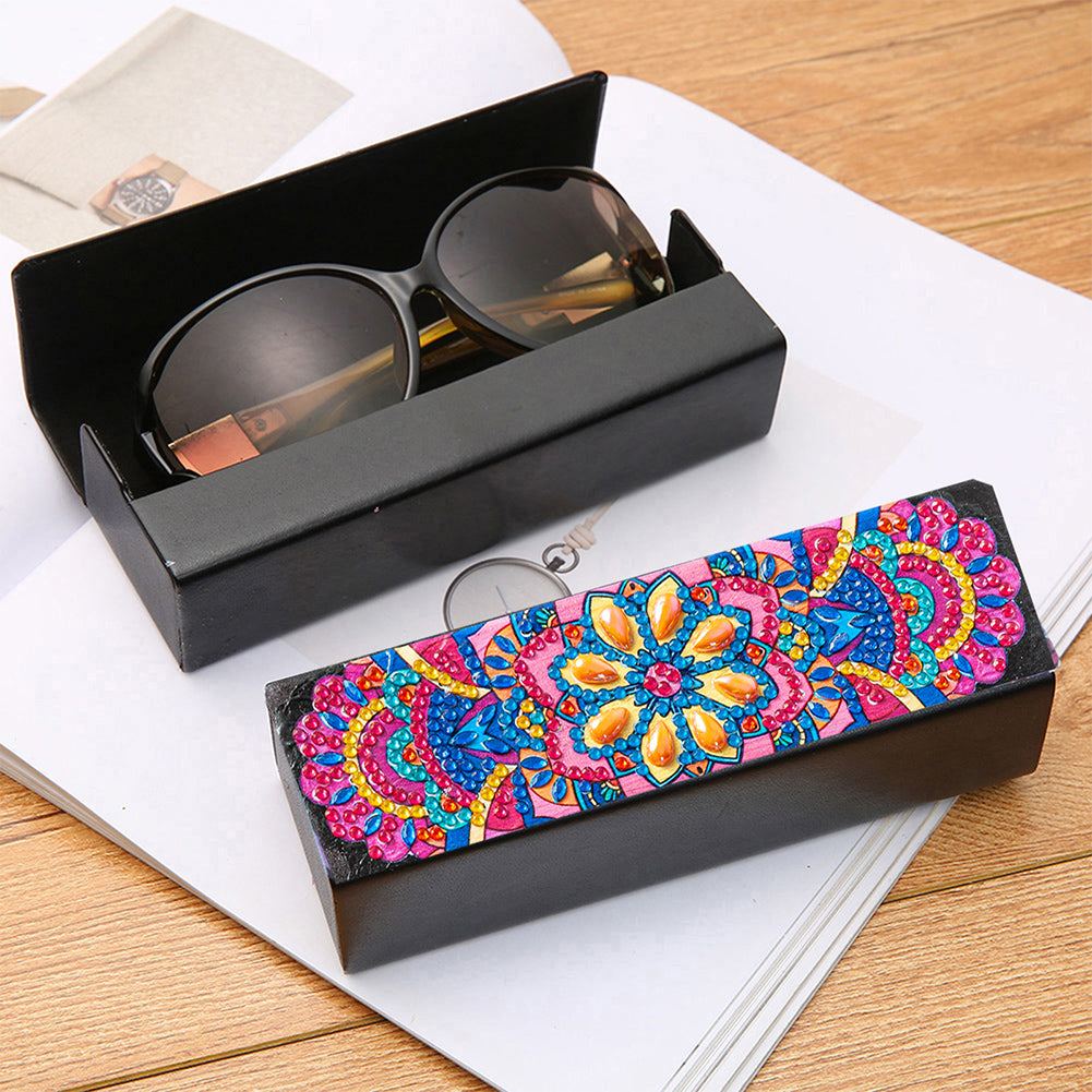 DIY Diamond Painting Eyeglass Case Mandala Flowers Sunglasses Cases Storage Case