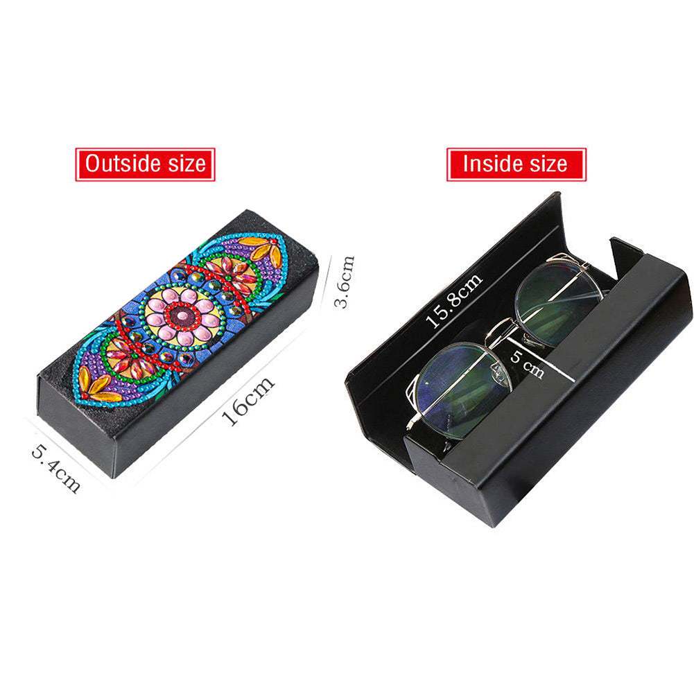 DIY Diamond Painting Eyeglass Case Mandala Flowers Sunglasses Cases Storage Case