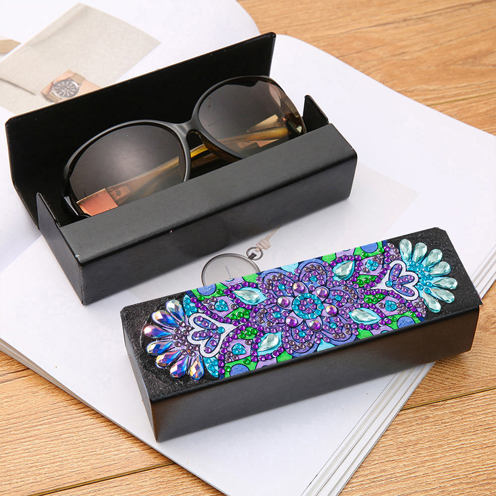 DIY Diamond Painting Eyeglass Case Mandala Flowers Sunglasses Cases Storage Case