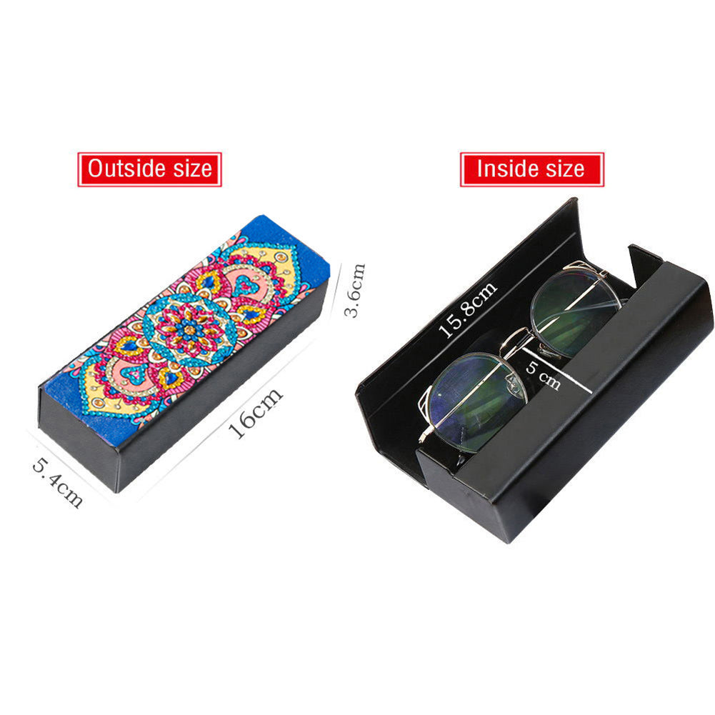 DIY Diamond Painting Eyeglass Case Mandala Flowers Sunglasses Cases Storage Case