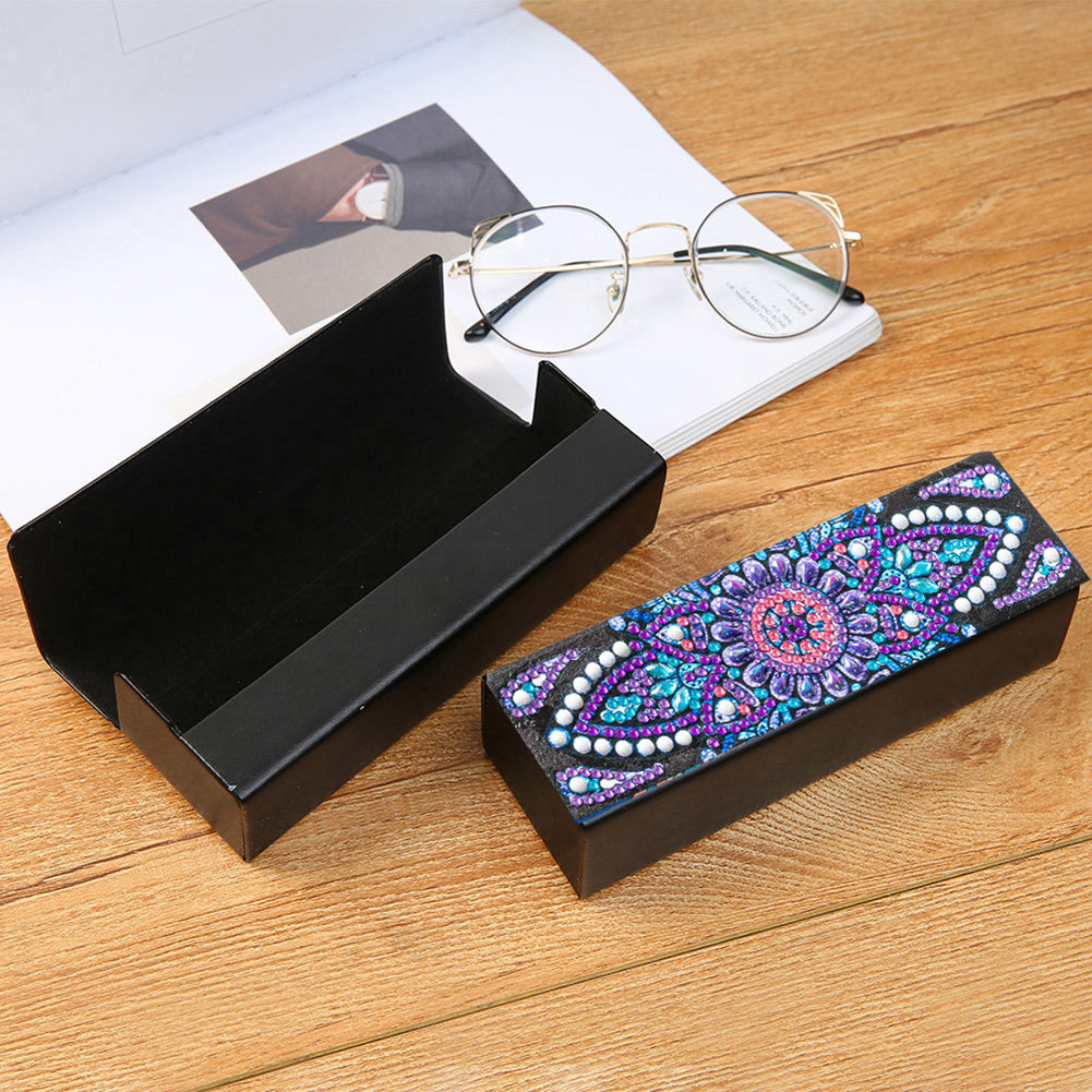 DIY Diamond Painting Eyeglass Case Mandala Flowers Sunglasses Cases Storage Case