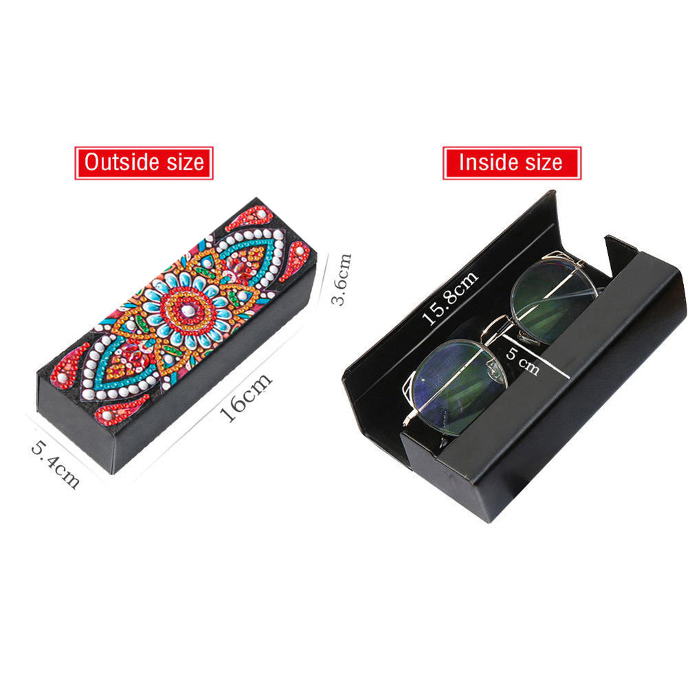DIY Diamond Painting Eyeglass Case Mandala Flowers Sunglasses Cases Storage Case