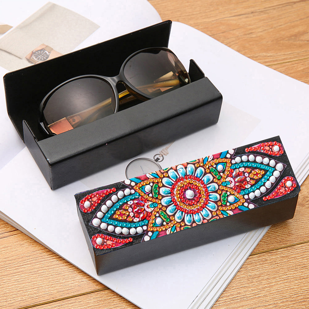 DIY Diamond Painting Eyeglass Case Mandala Flowers Sunglasses Cases Storage Case