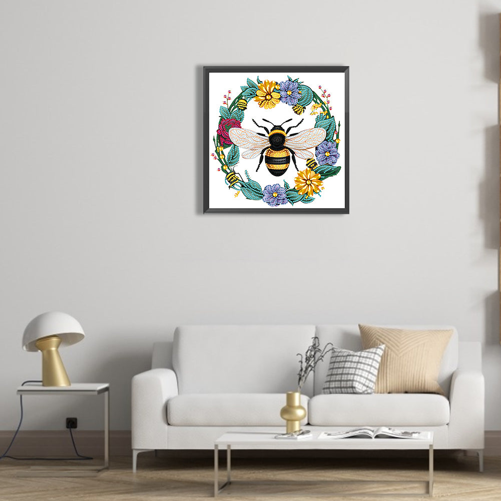 Little Bee - Special Shaped Drill Diamond Painting 30*30CM