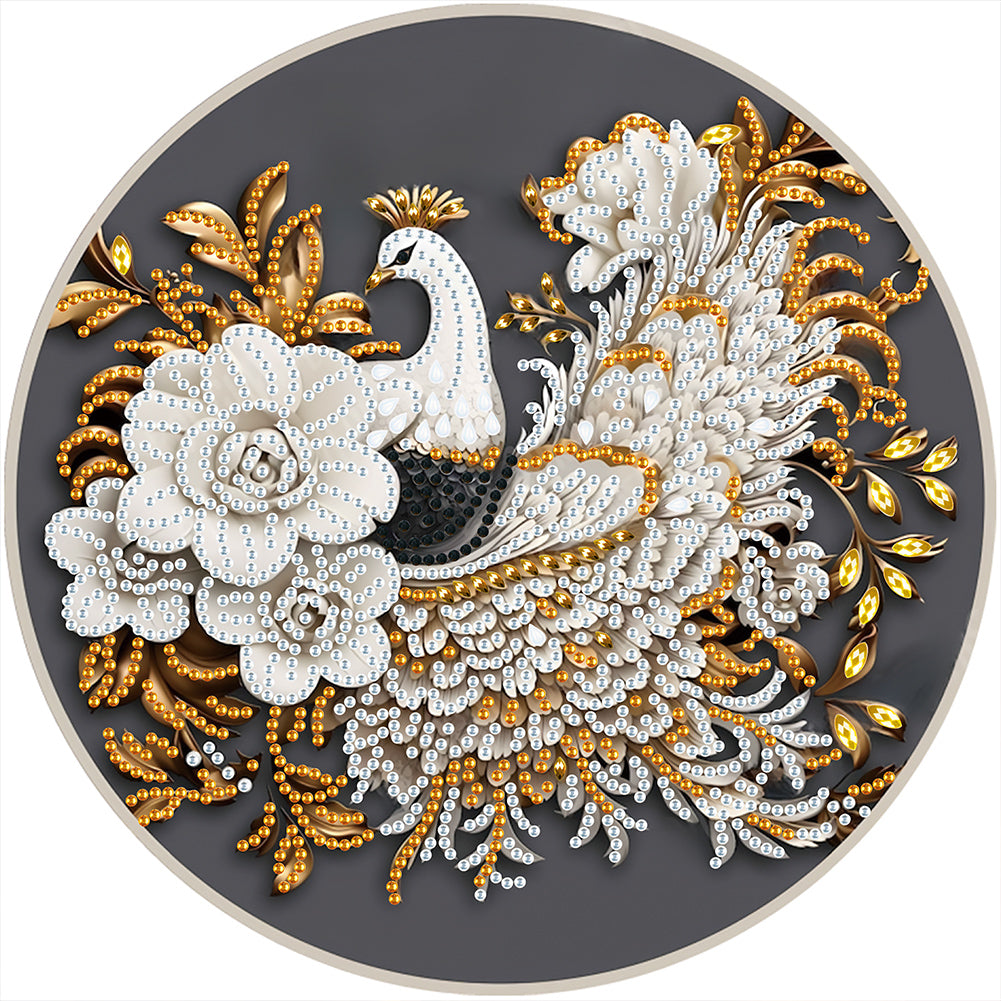 Peacock On Branch - Special Shaped Drill Diamond Painting 30*30CM