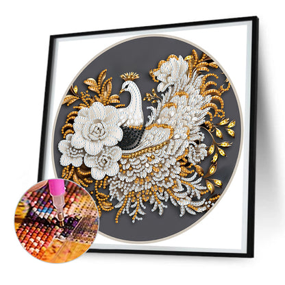 Peacock On Branch - Special Shaped Drill Diamond Painting 30*30CM