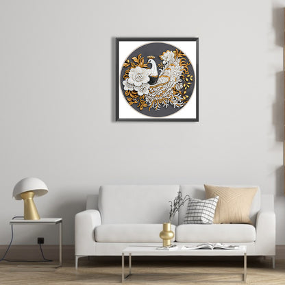 Peacock On Branch - Special Shaped Drill Diamond Painting 30*30CM