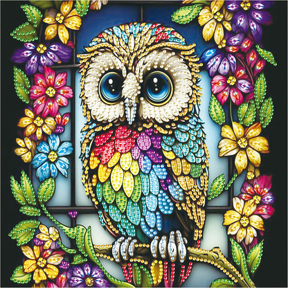 Owl - Special Shaped Drill Diamond Painting 30*30CM