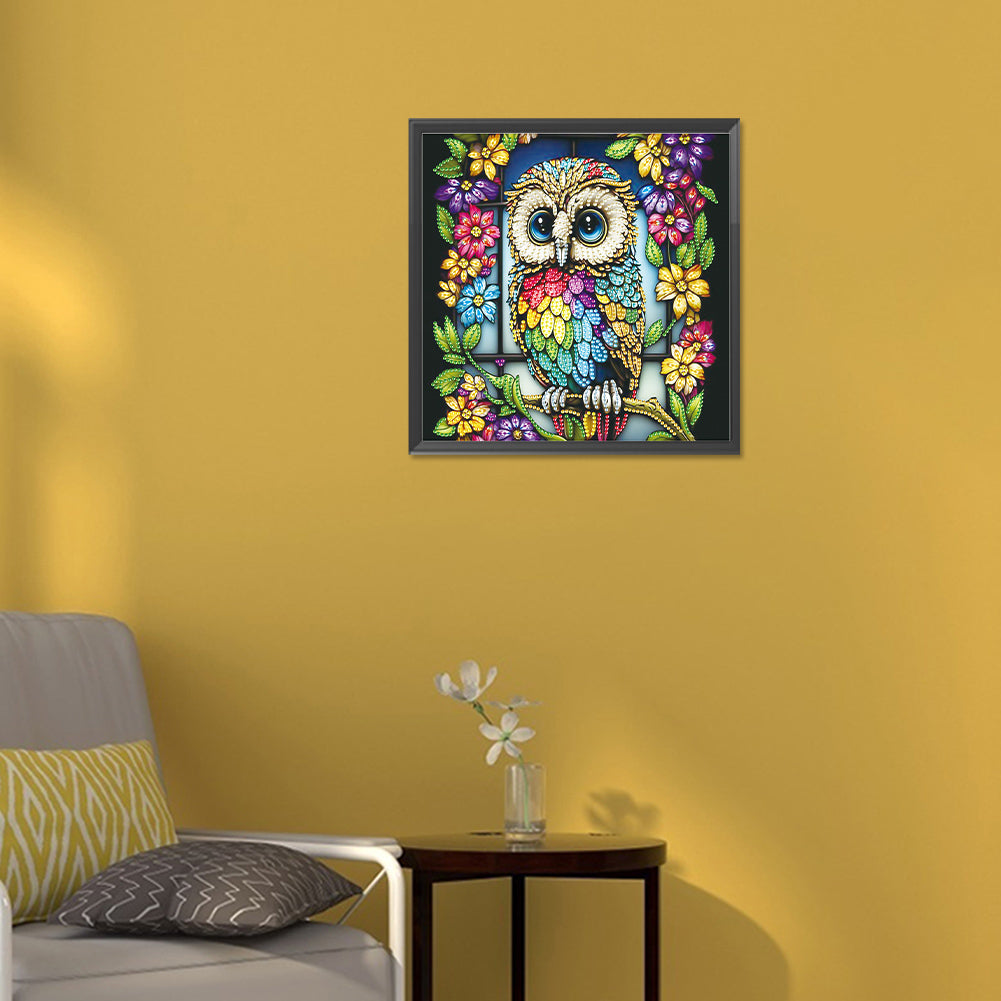 Owl - Special Shaped Drill Diamond Painting 30*30CM