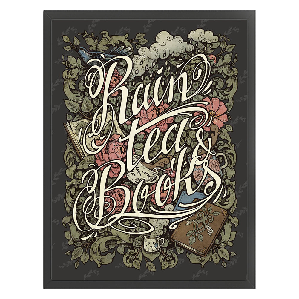 Flowers And Books - 11CT Stamped Cross Stitch 40*55CM