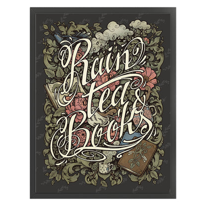 Flowers And Books - 11CT Stamped Cross Stitch 40*55CM