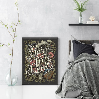 Flowers And Books - 11CT Stamped Cross Stitch 40*55CM