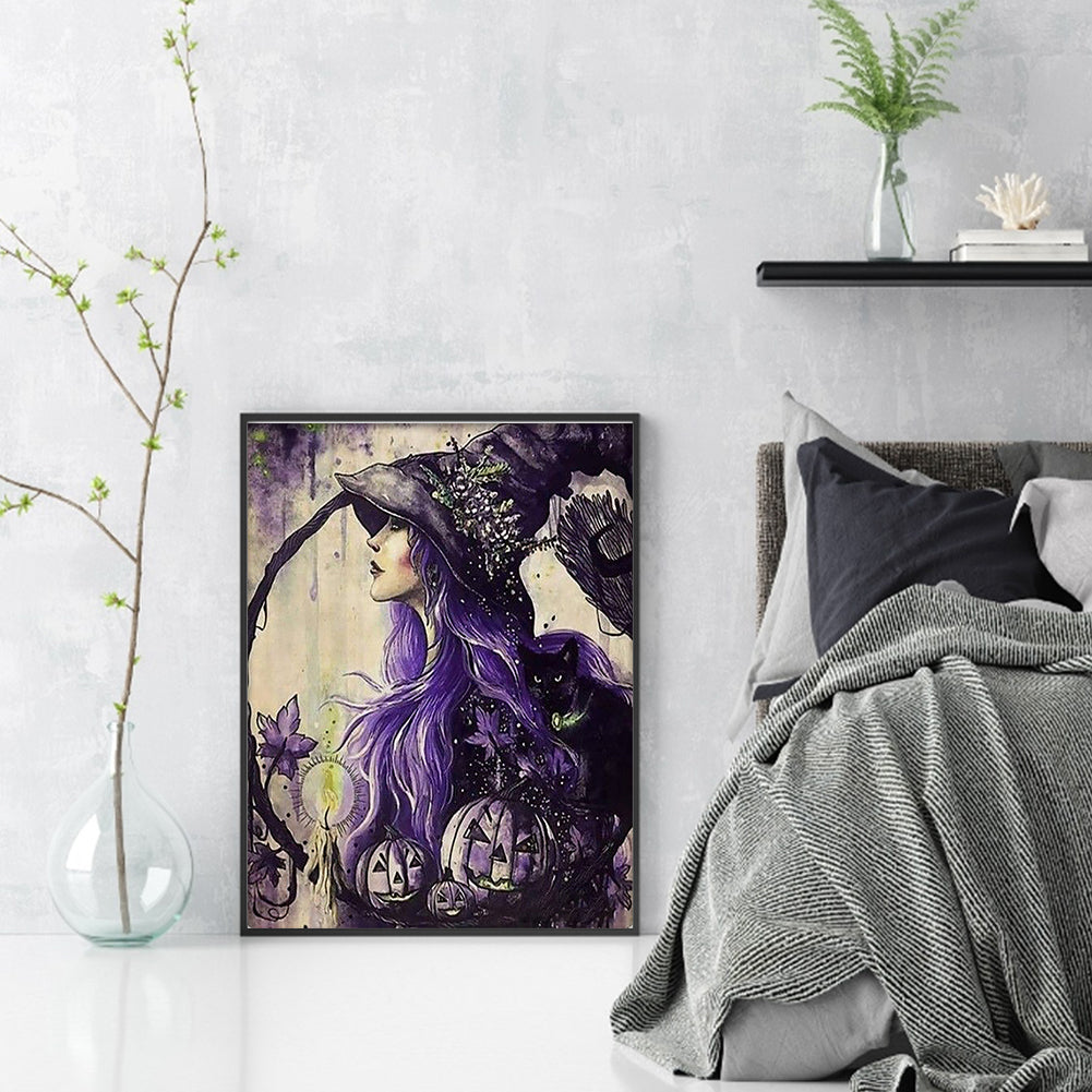 Witch - 11CT Stamped Cross Stitch 50*65CM