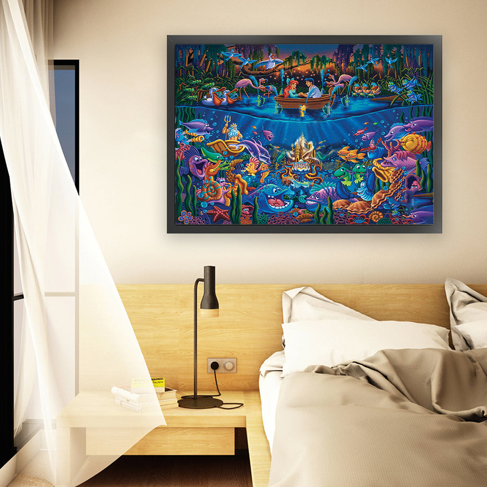 Mermaid - 11CT Stamped Cross Stitch 60*45CM