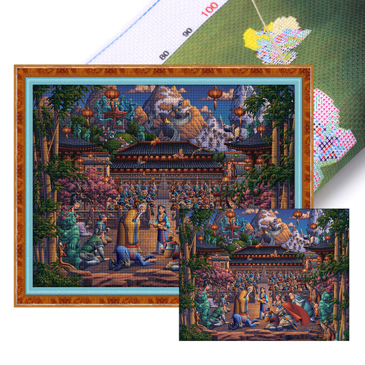 Hua Mulan - 11CT Stamped Cross Stitch 60*50CM