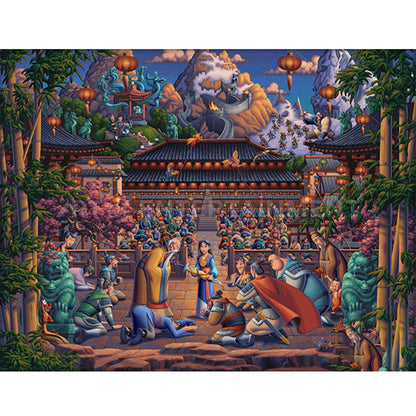 Hua Mulan - 11CT Stamped Cross Stitch 60*50CM
