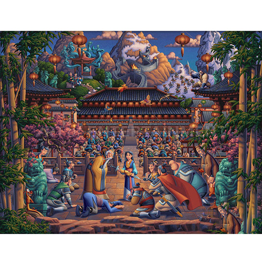 Hua Mulan - 11CT Stamped Cross Stitch 60*50CM