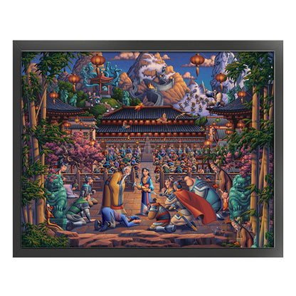 Hua Mulan - 11CT Stamped Cross Stitch 60*50CM