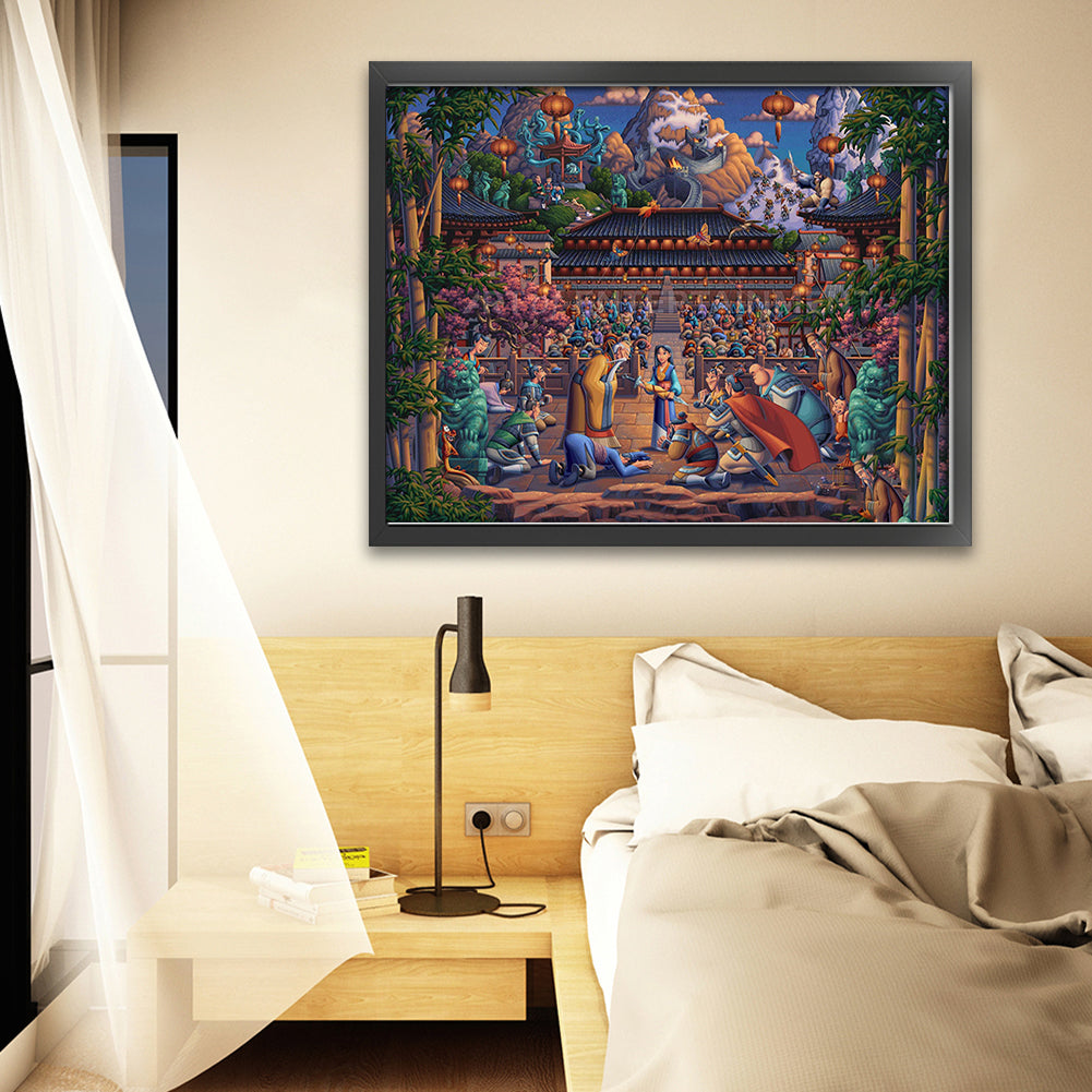 Hua Mulan - 11CT Stamped Cross Stitch 60*50CM