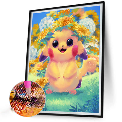 Pikachu - Full Round Drill Diamond Painting 40*50CM