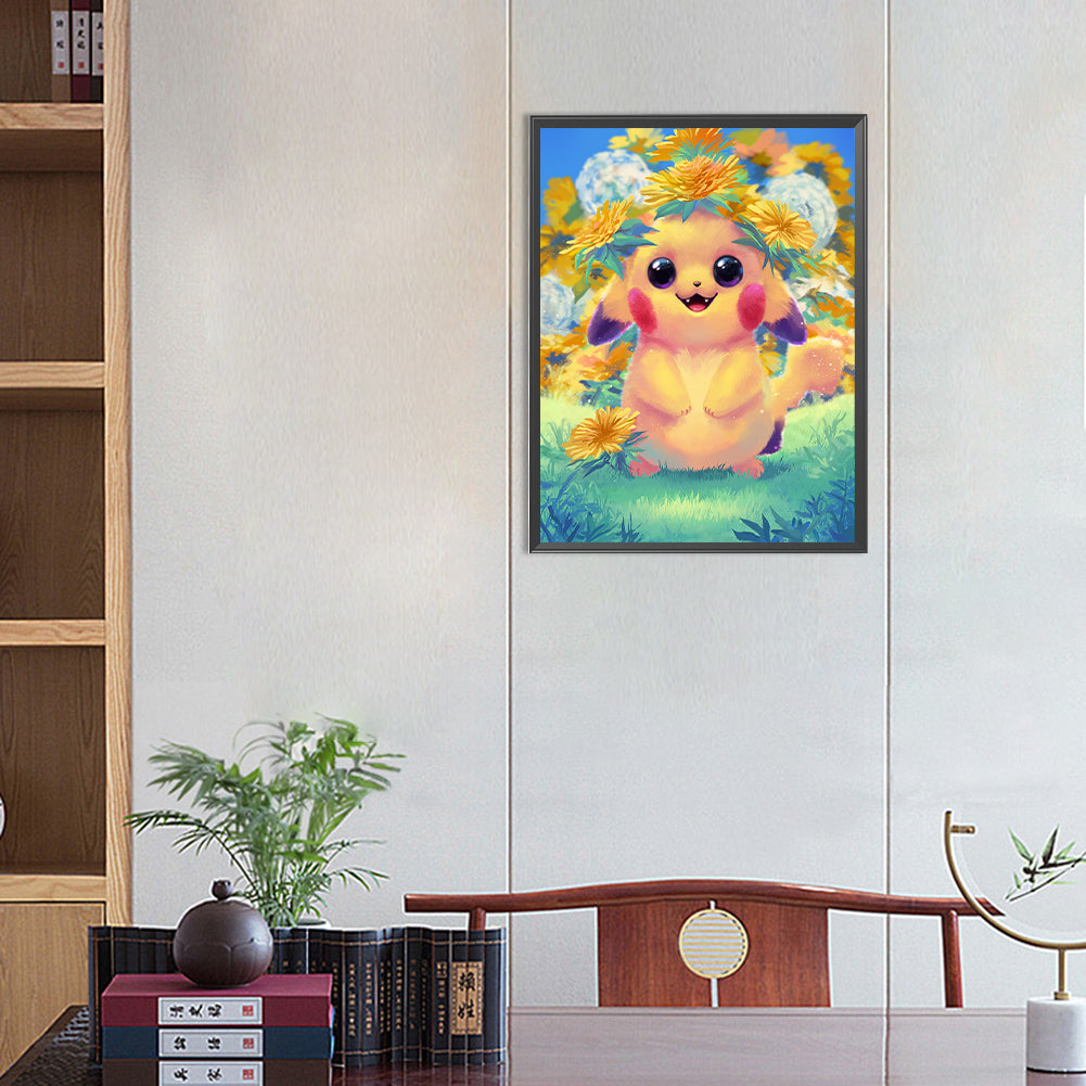 Pikachu - Full Round Drill Diamond Painting 40*50CM