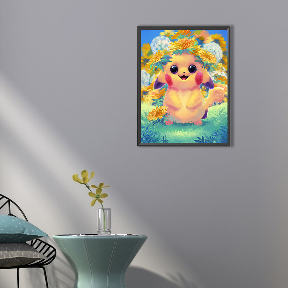 Pikachu - Full Round Drill Diamond Painting 40*50CM