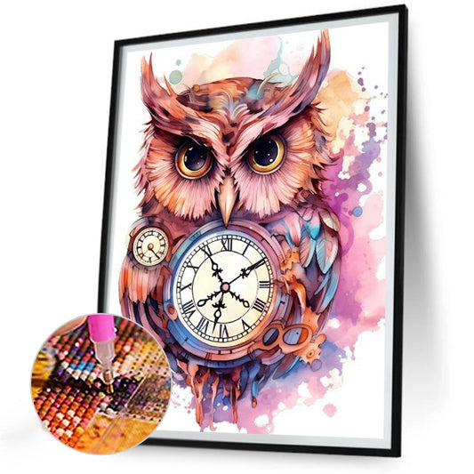 Owl - Full Round Drill Diamond Painting 30*40CM