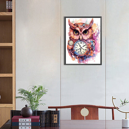 Owl - Full Round Drill Diamond Painting 30*40CM