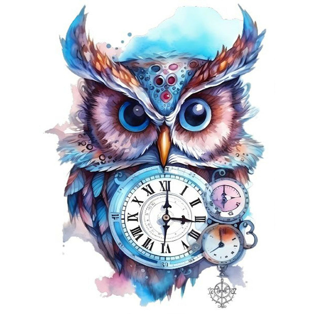 Owl - Full Round Drill Diamond Painting 30*40CM