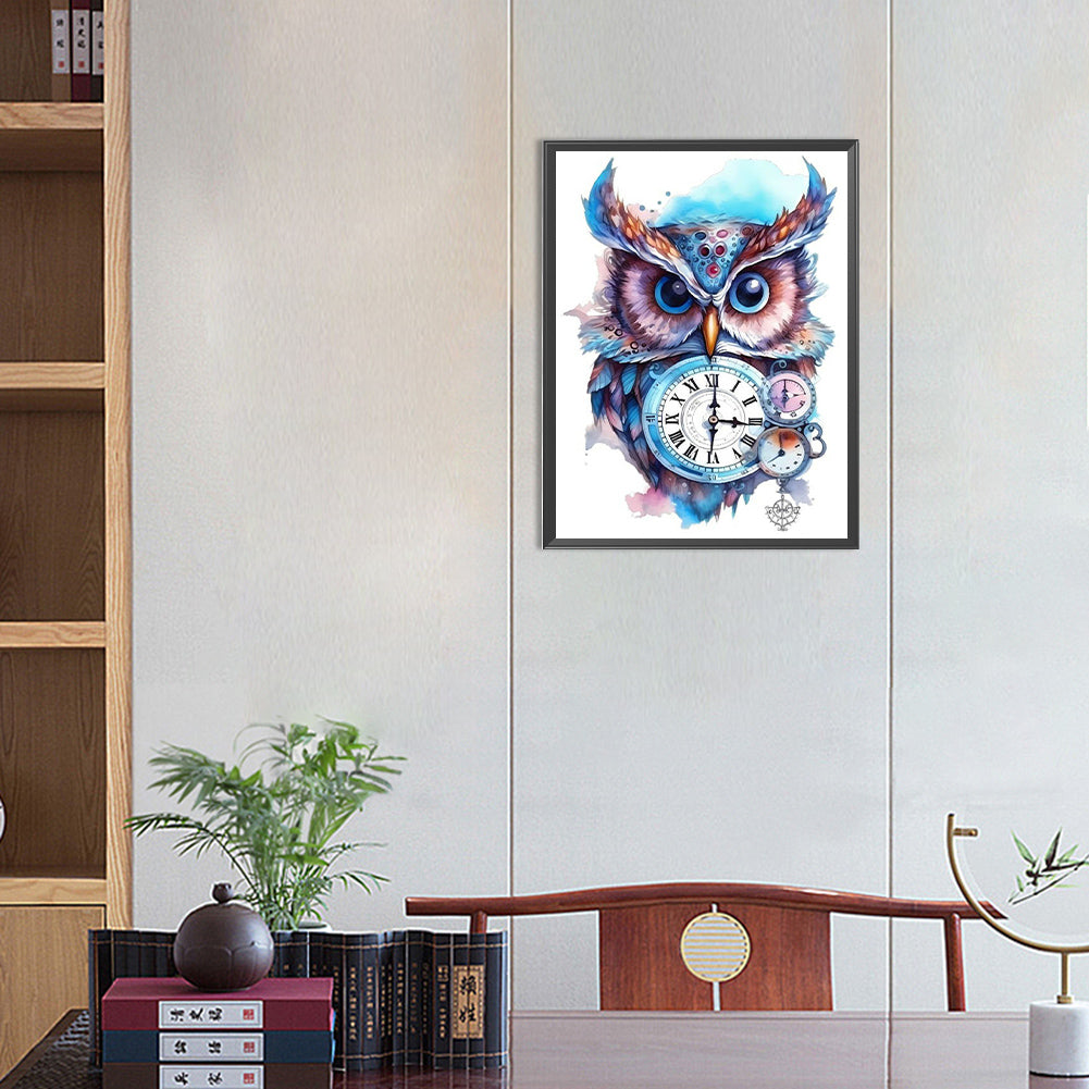 Owl - Full Round Drill Diamond Painting 30*40CM