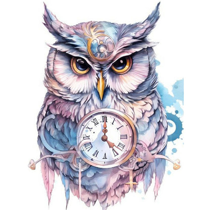 Owl - Full Round Drill Diamond Painting 30*40CM