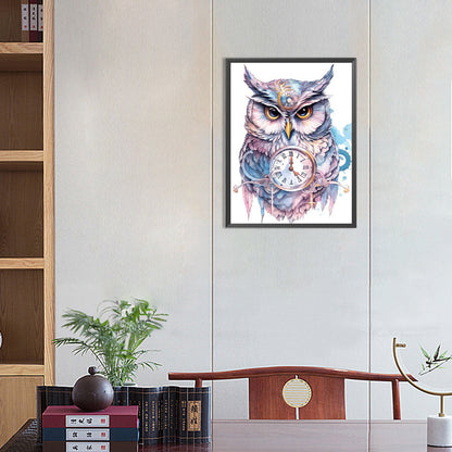 Owl - Full Round Drill Diamond Painting 30*40CM