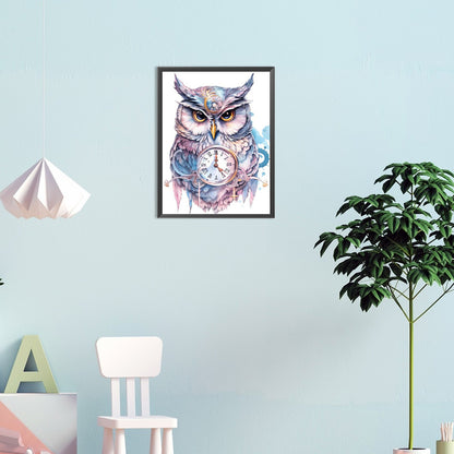 Owl - Full Round Drill Diamond Painting 30*40CM