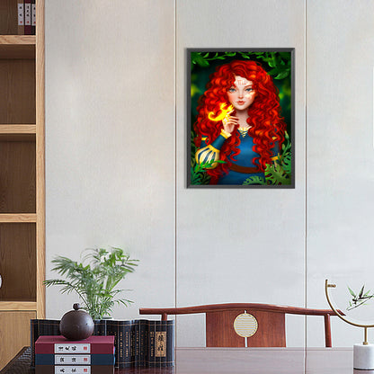 Princess Merida - Full Round Drill Diamond Painting 30*40CM