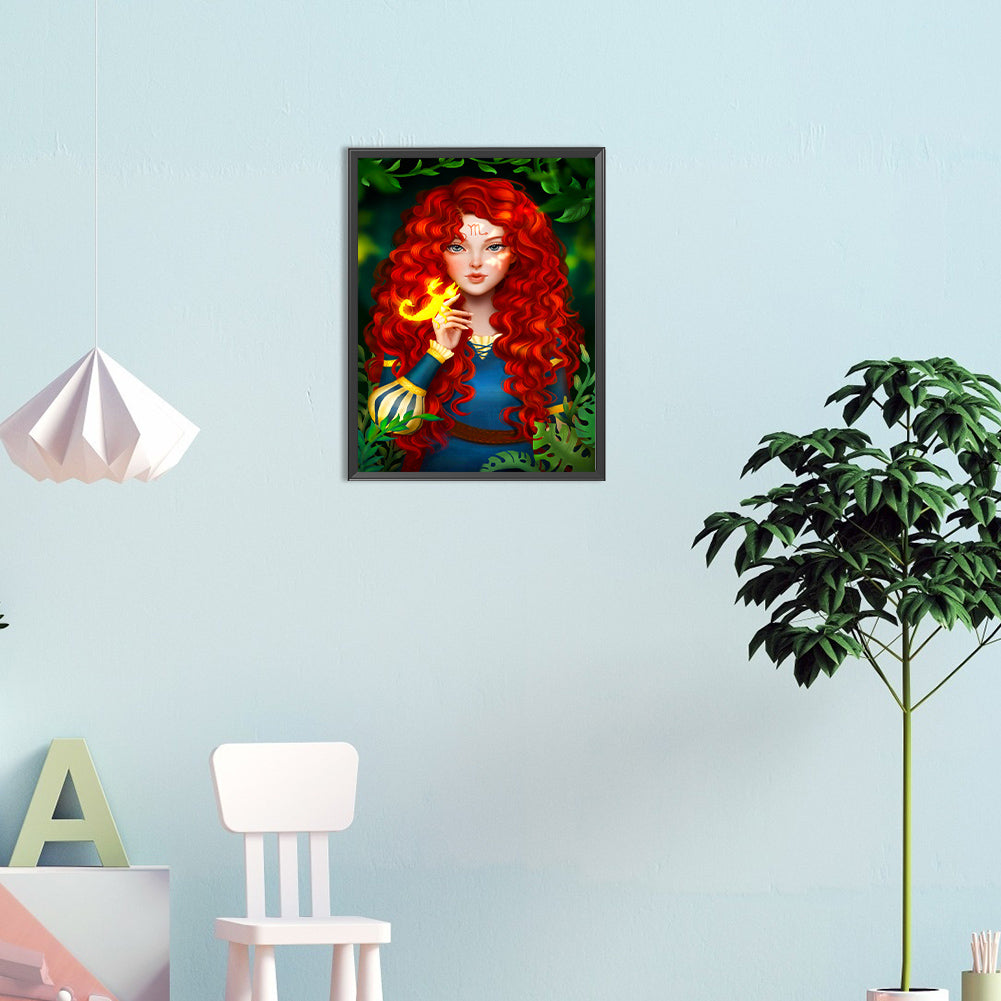 Princess Merida - Full Round Drill Diamond Painting 30*40CM