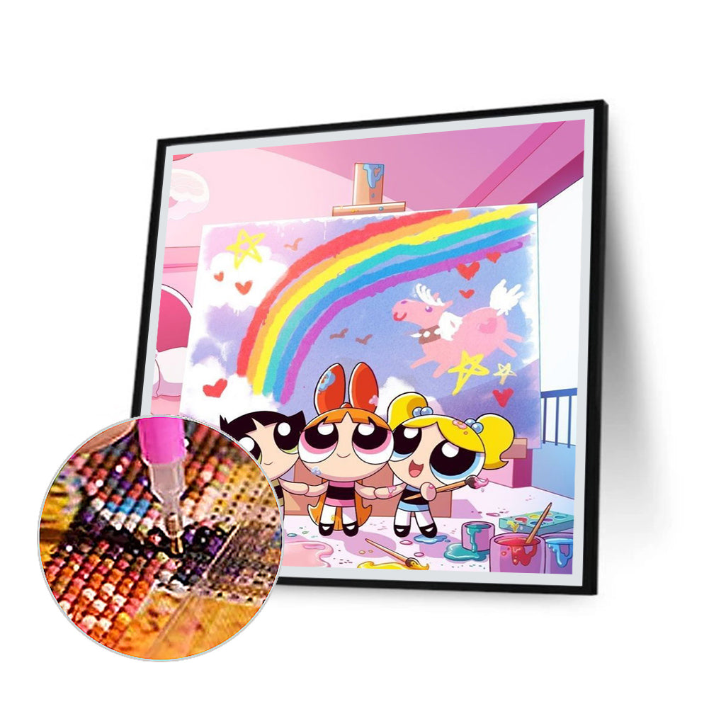 Powerpuff Girls - Full Round Drill Diamond Painting 30*30CM