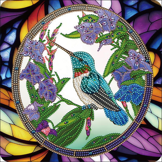 Hummingbird Glass Painting - Special Shaped Drill Diamond Painting 30*30CM