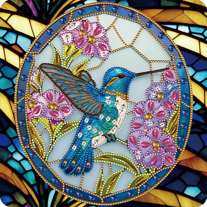 Hummingbird Glass Painting - Special Shaped Drill Diamond Painting 30*30CM