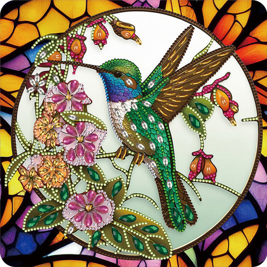 Hummingbird Glass Painting - Special Shaped Drill Diamond Painting 30*30CM