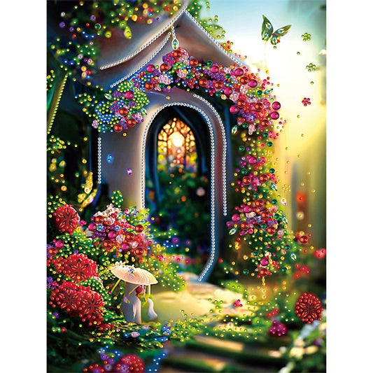 Garden House - Special Shaped Drill Diamond Painting 30*40CM