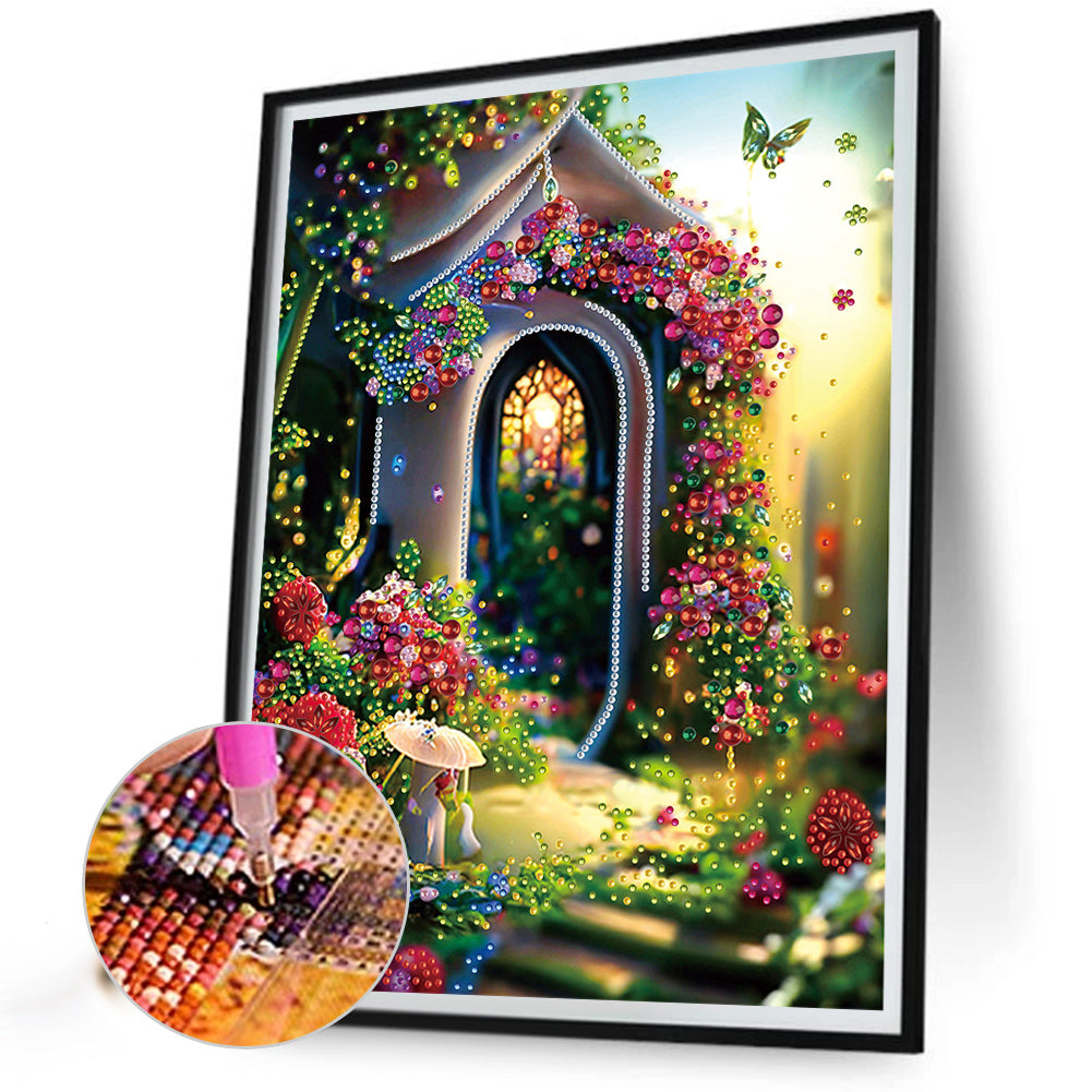 Garden House - Special Shaped Drill Diamond Painting 30*40CM