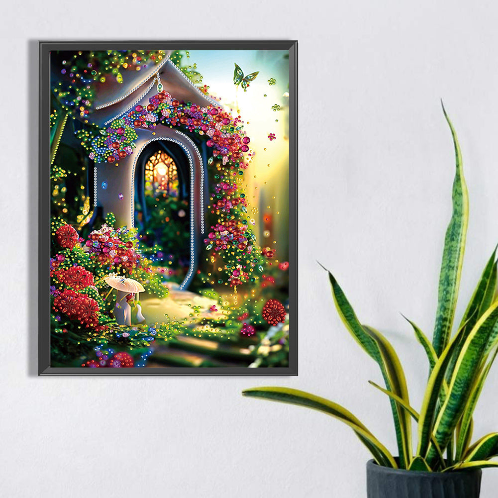 Garden House - Special Shaped Drill Diamond Painting 30*40CM