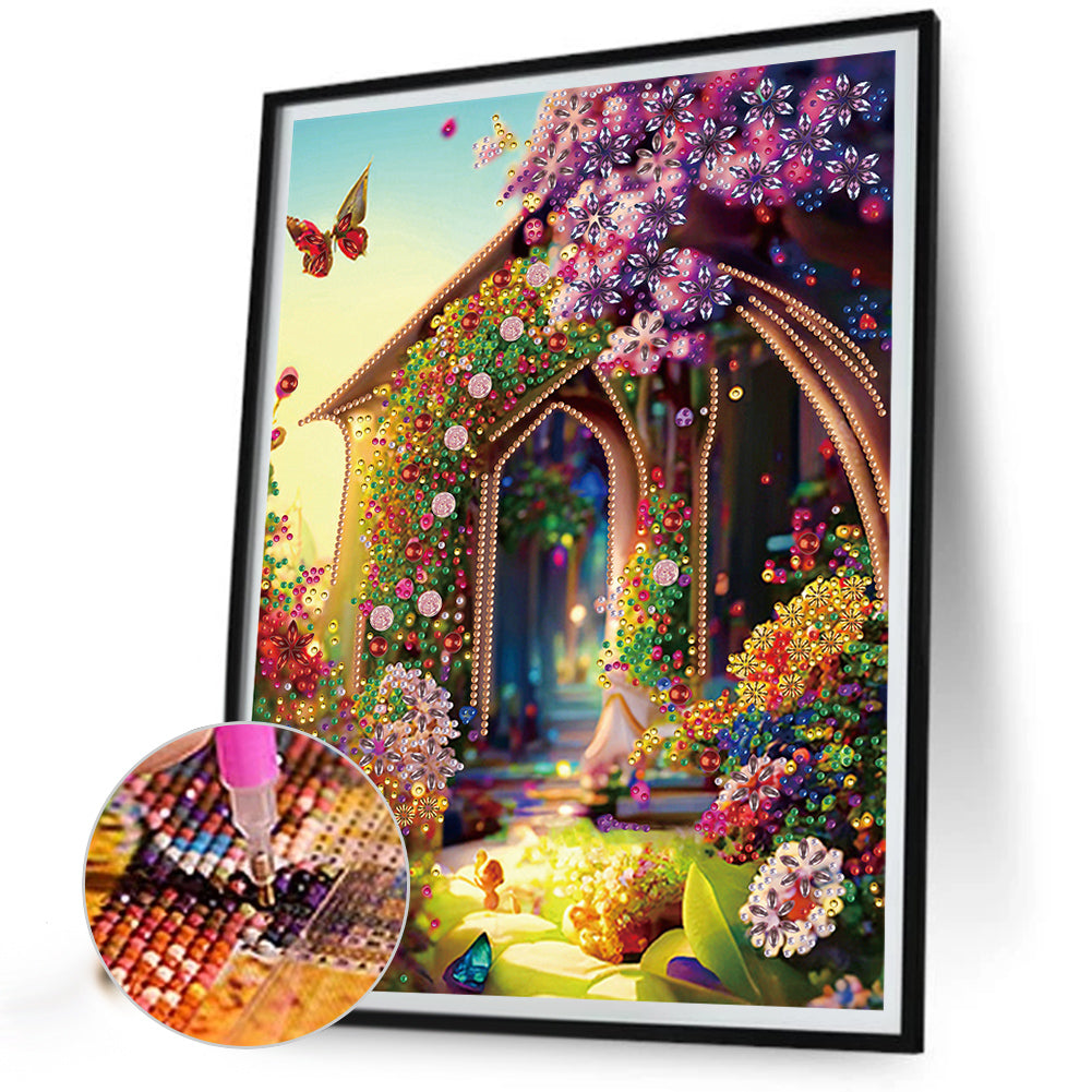 Garden House - Special Shaped Drill Diamond Painting 30*40CM