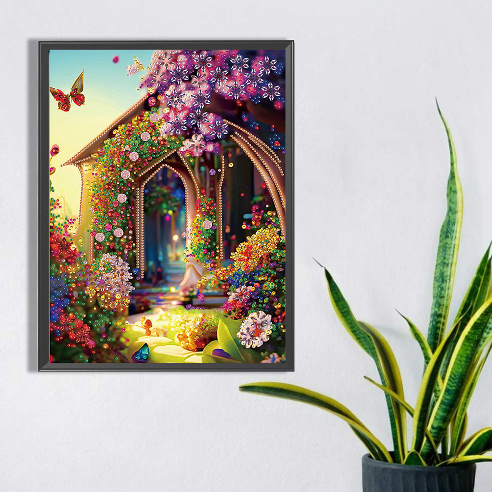 Garden House - Special Shaped Drill Diamond Painting 30*40CM